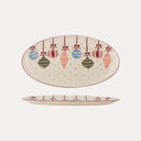 Ornamental Serving Plate, Red, Stoneware