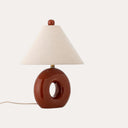 Panja Table Lamp, Red, Stonewear