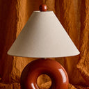 Panja Table Lamp, Red, Stonewear