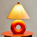 Panja Table Lamp, Red, Stonewear