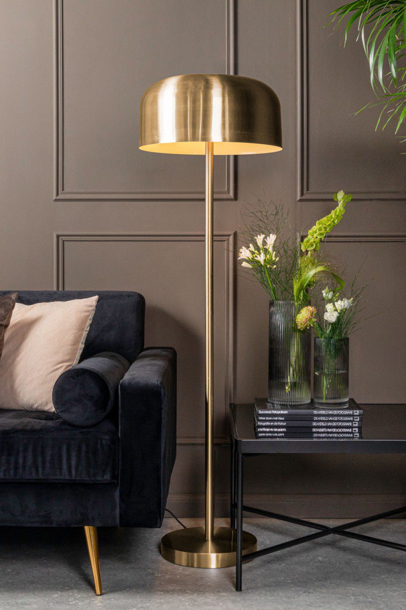 Capa Floor Lamp Brushed Gold | Pieces.ie